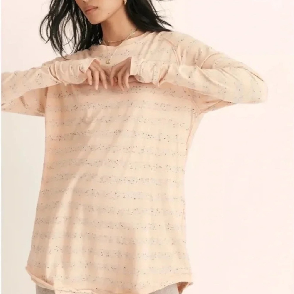 We The Free Peach Long Sleeve Tee
